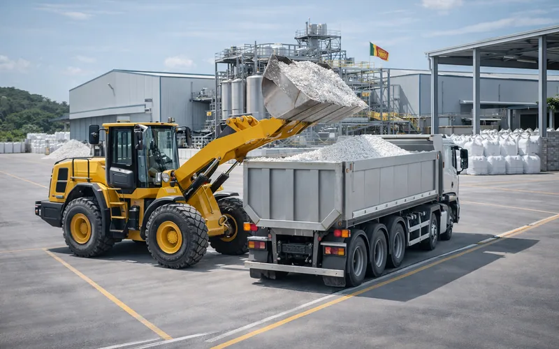 Container loading for export at Hambantota Port